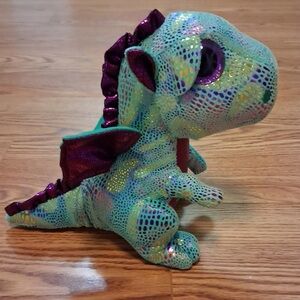 Ty Beanie Boos Cinder the Dragon Green Plush
